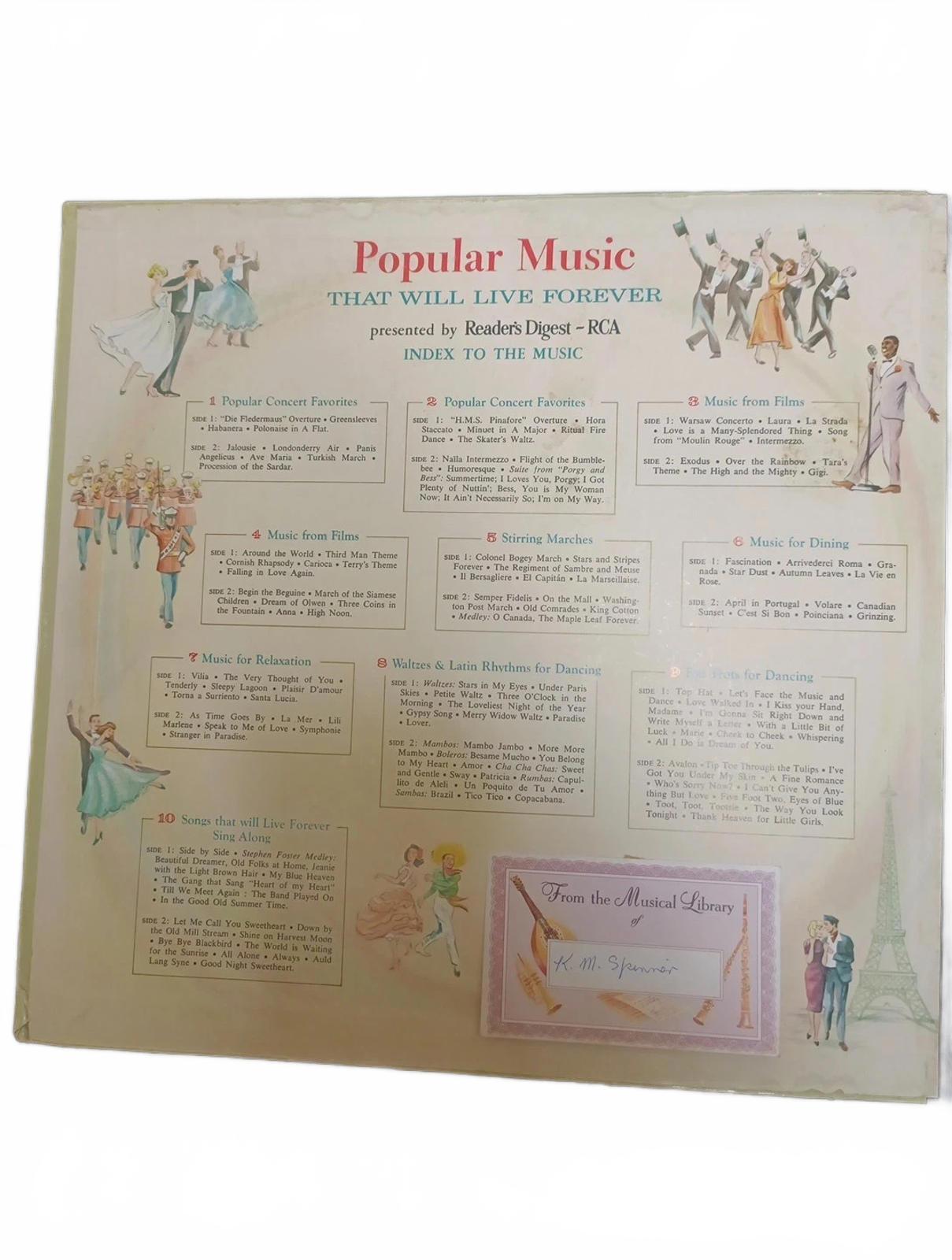 Popular Music That Will Live Forever 1961 12” 10LP Vinyl Records Readers Digest - Come Sell Nearly Anything