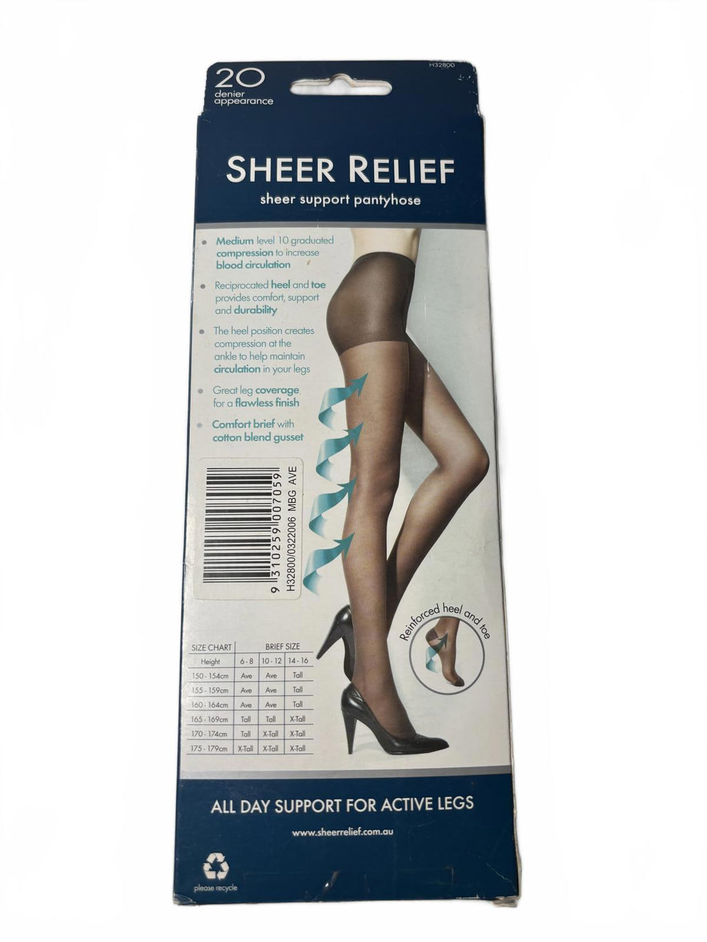 Sheer Relief Sheer Support Pantyhose 20 Denier Mini Beige Average - Come Sell Nearly Anything