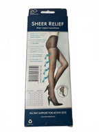 Sheer Relief Sheer Support Pantyhose 20 Denier Mini Beige Average - Come Sell Nearly Anything