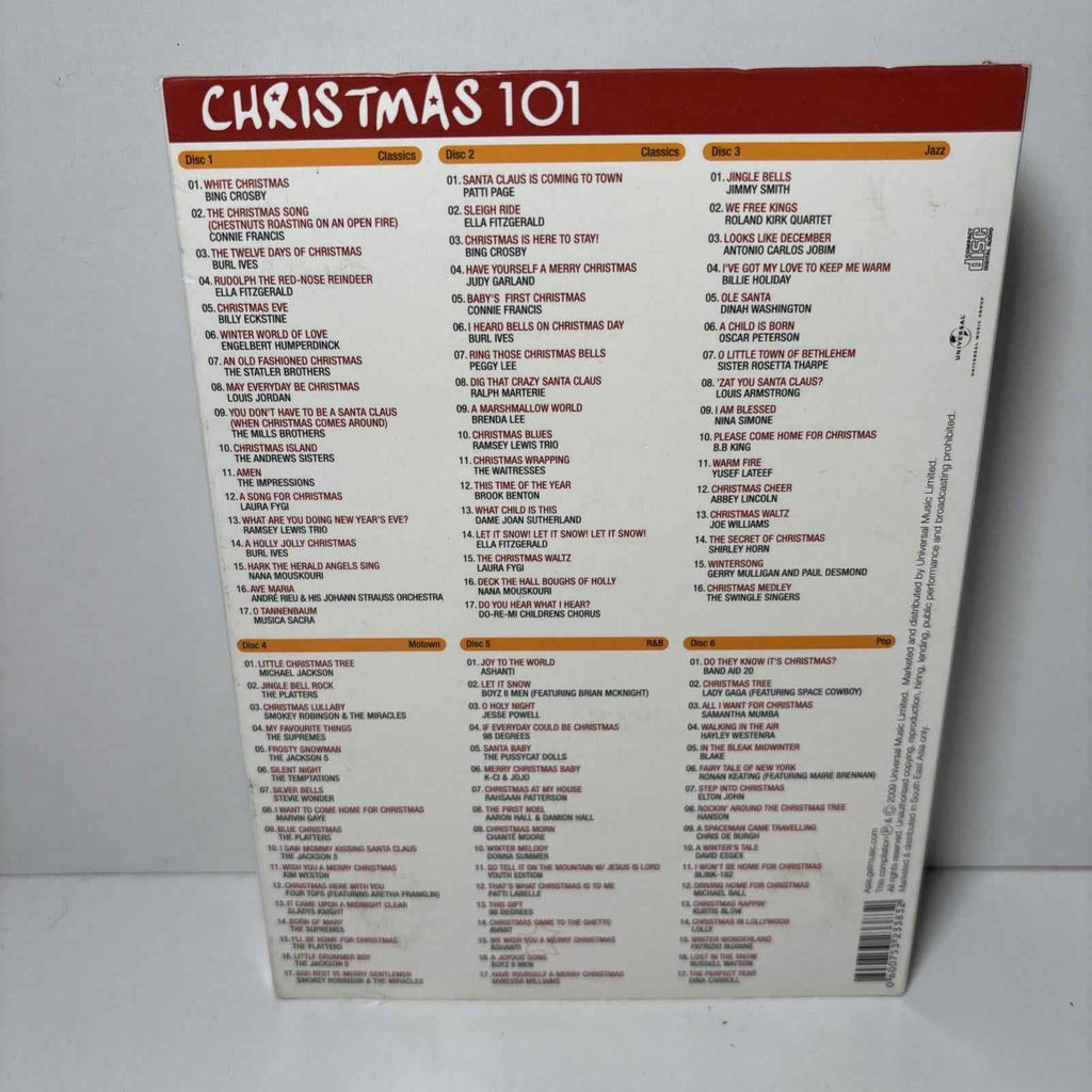 Various Artists : 101 Christmas Songs Various Artists 6 Disc CD Like New Box Set