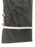 Black Women's Pants with Button and Lace Detail - Come Sell Nearly Anything