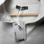 Crane Womens Large Full Zip Jacket white Heather Merino Wool Blend BNWT