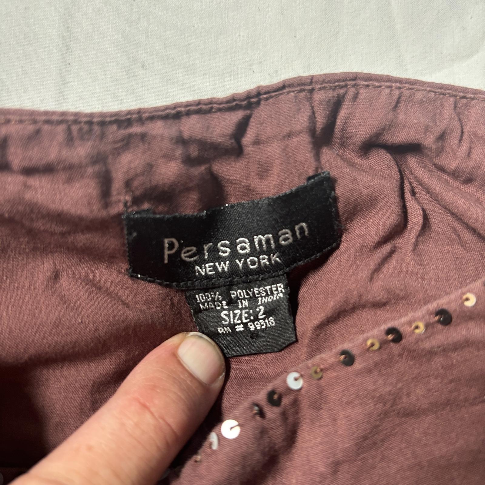 Persaman New York Women's Brown Embellished Skirt Size 2 Vintage Y2K