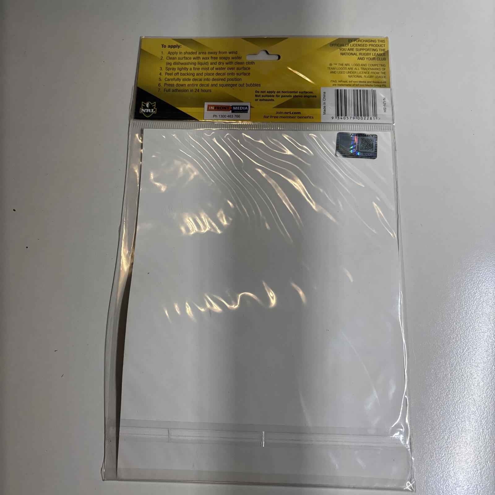 NRL Cronulla Sharks Team Logo UV Car Decal Sticker Sheet (5-piece)