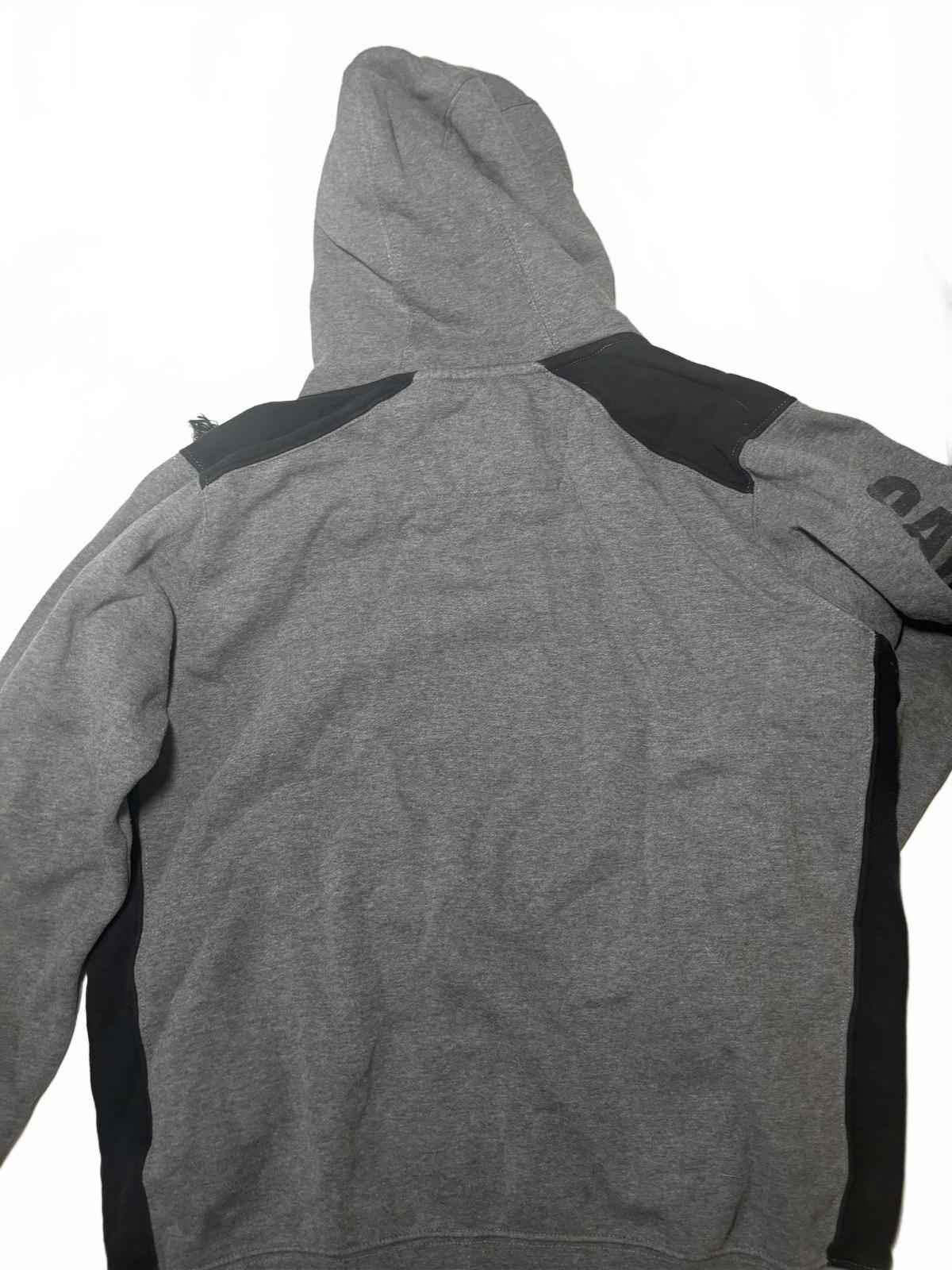 Caterpillar CAT Large Grey & Black Hoodie Sweatshirt