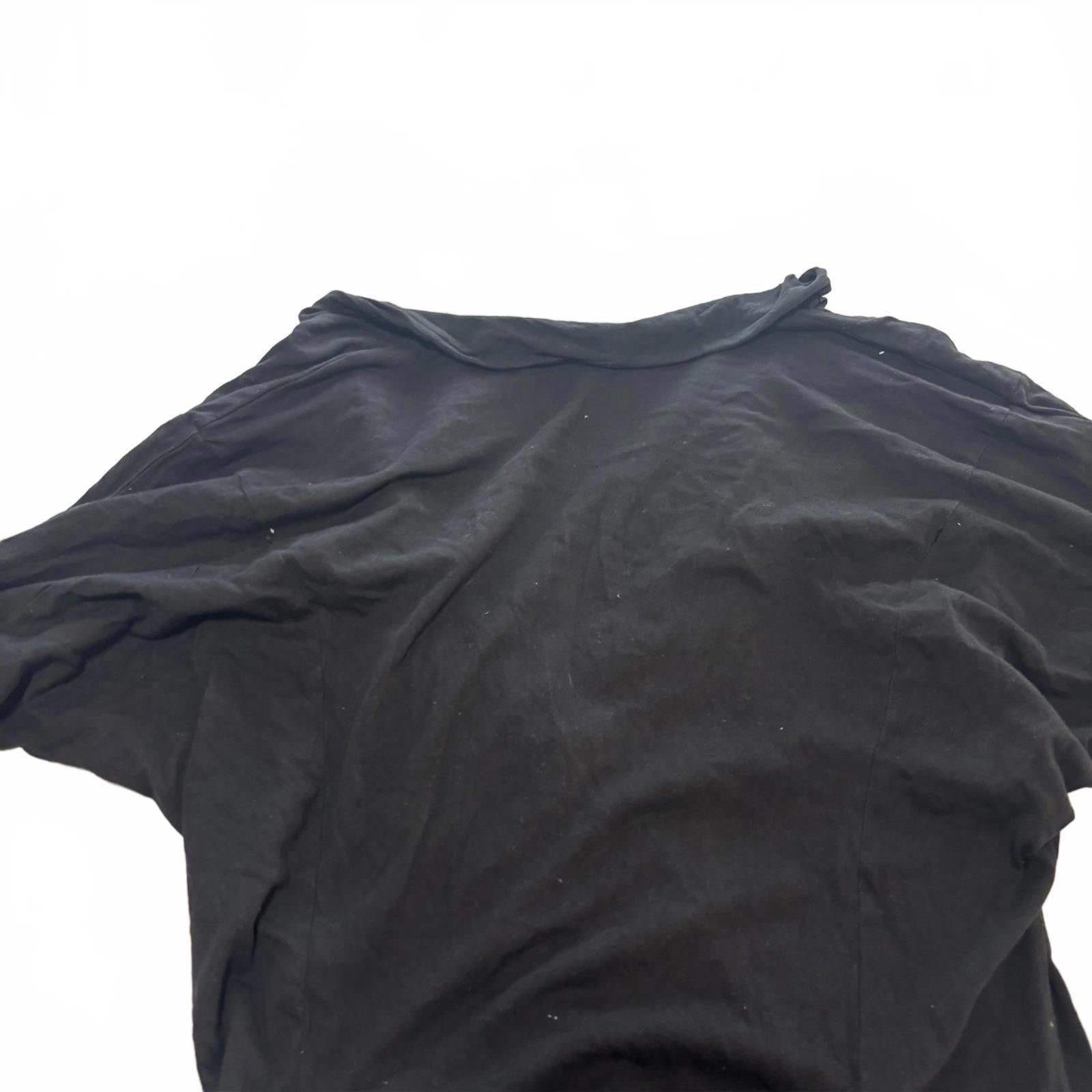 Lollipop Black Cotton Women's Top Size 12 with Asymmetric Zipper - Come Sell Nearly Anything