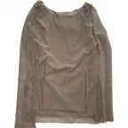 Rosekar Women's Long Sleeve Top Size 12 Mesh Ruffle Detail - Come Sell Nearly Anything