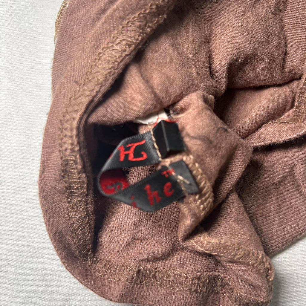 Hearts & Roses Women's Long Sleeve Top Size M Brown Embellished - Come Sell Nearly Anything