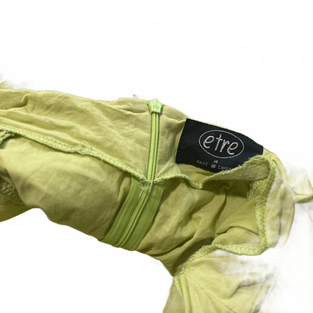 être Women's Green Ruched Skirt Size 14 Summer Y2K Style