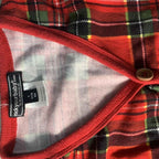 Rock Your Kid RYB size 1 tartan  Cardigan Red Button up