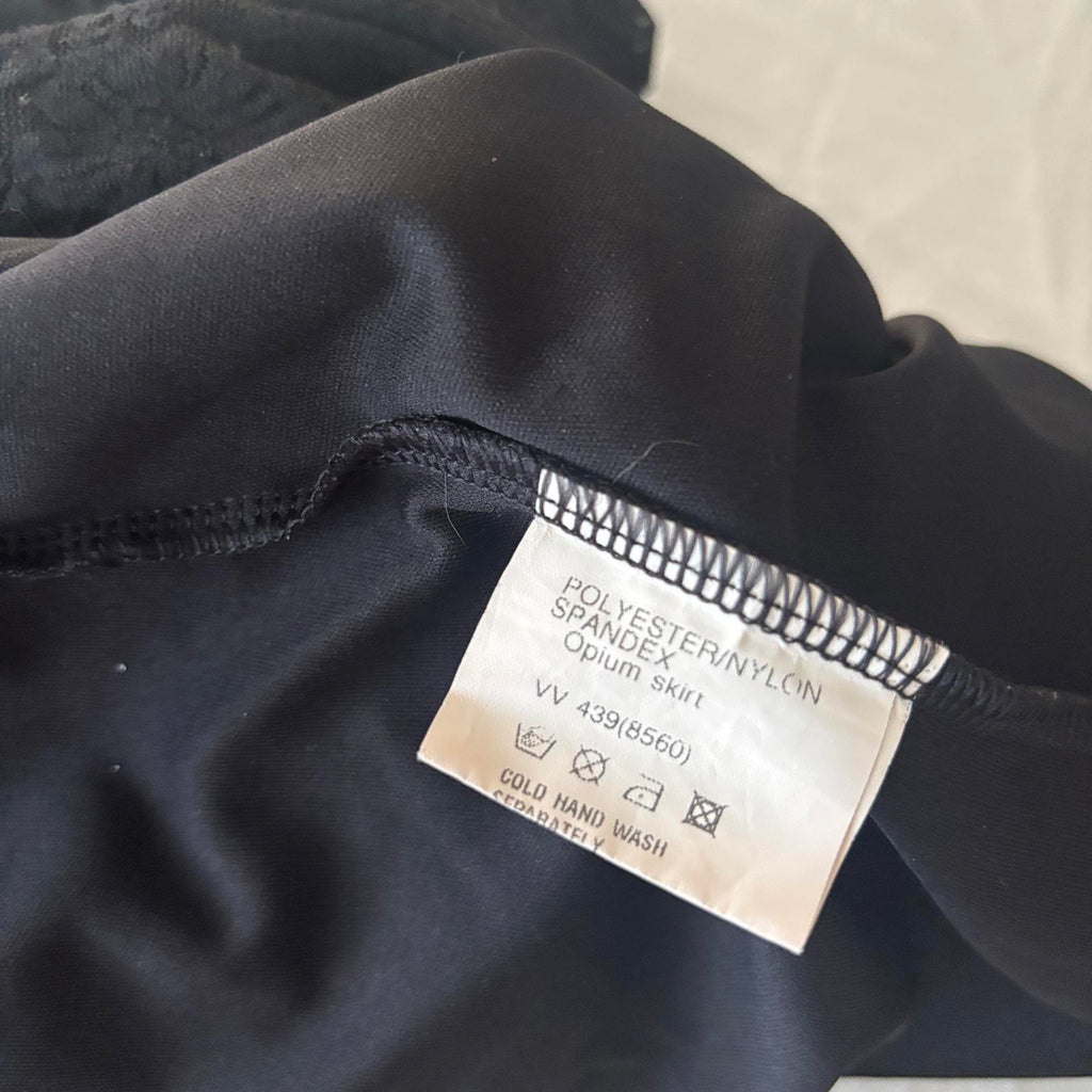 Vicky Vale Black Pleated Layered Skirt Size 8 Vintage Y2K Goth Summer