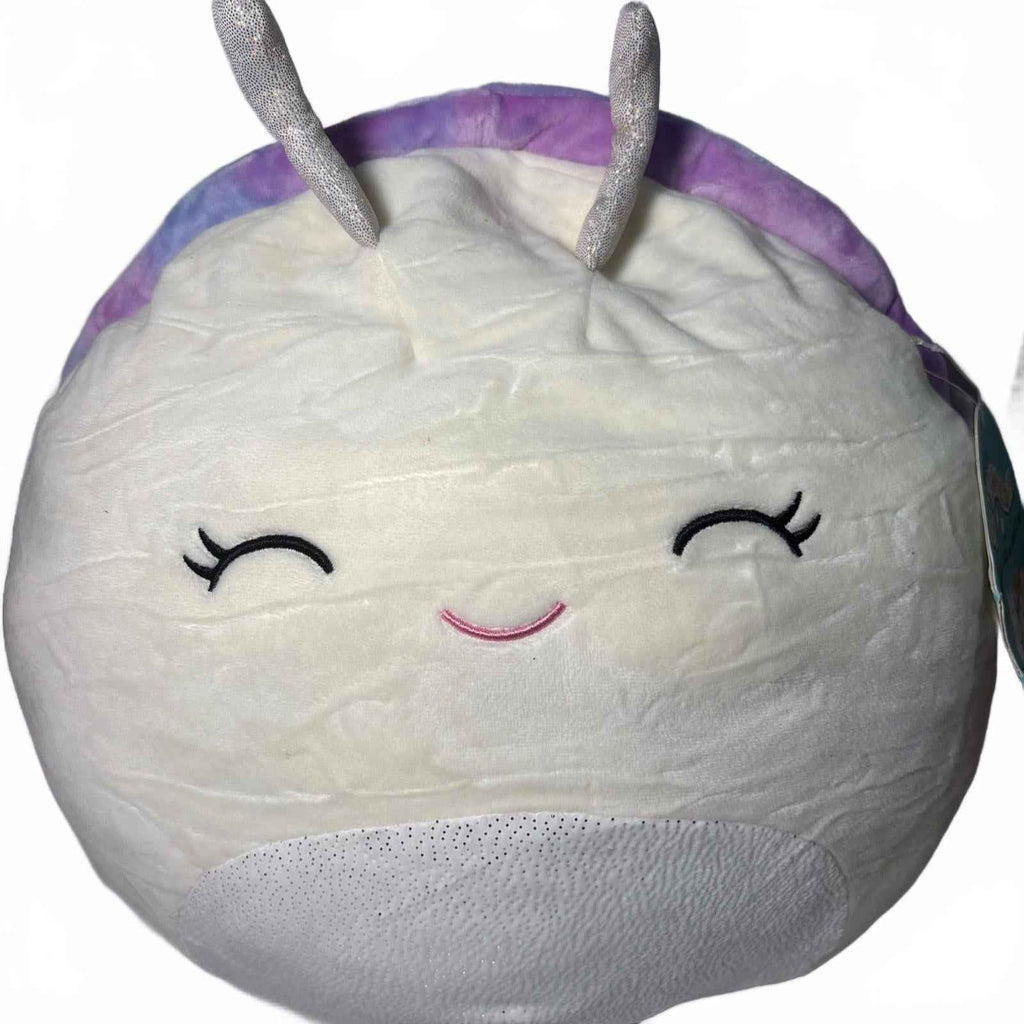 Squishmallows Snail Pink Blue Purple Tie Dye Cream Elysa Soft Pillow Plush Toy