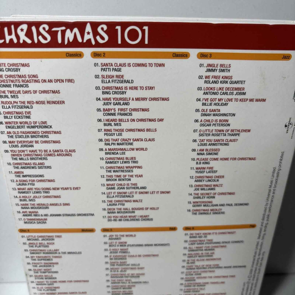 Various Artists : 101 Christmas Songs Various Artists 6 Disc CD Like New Box Set