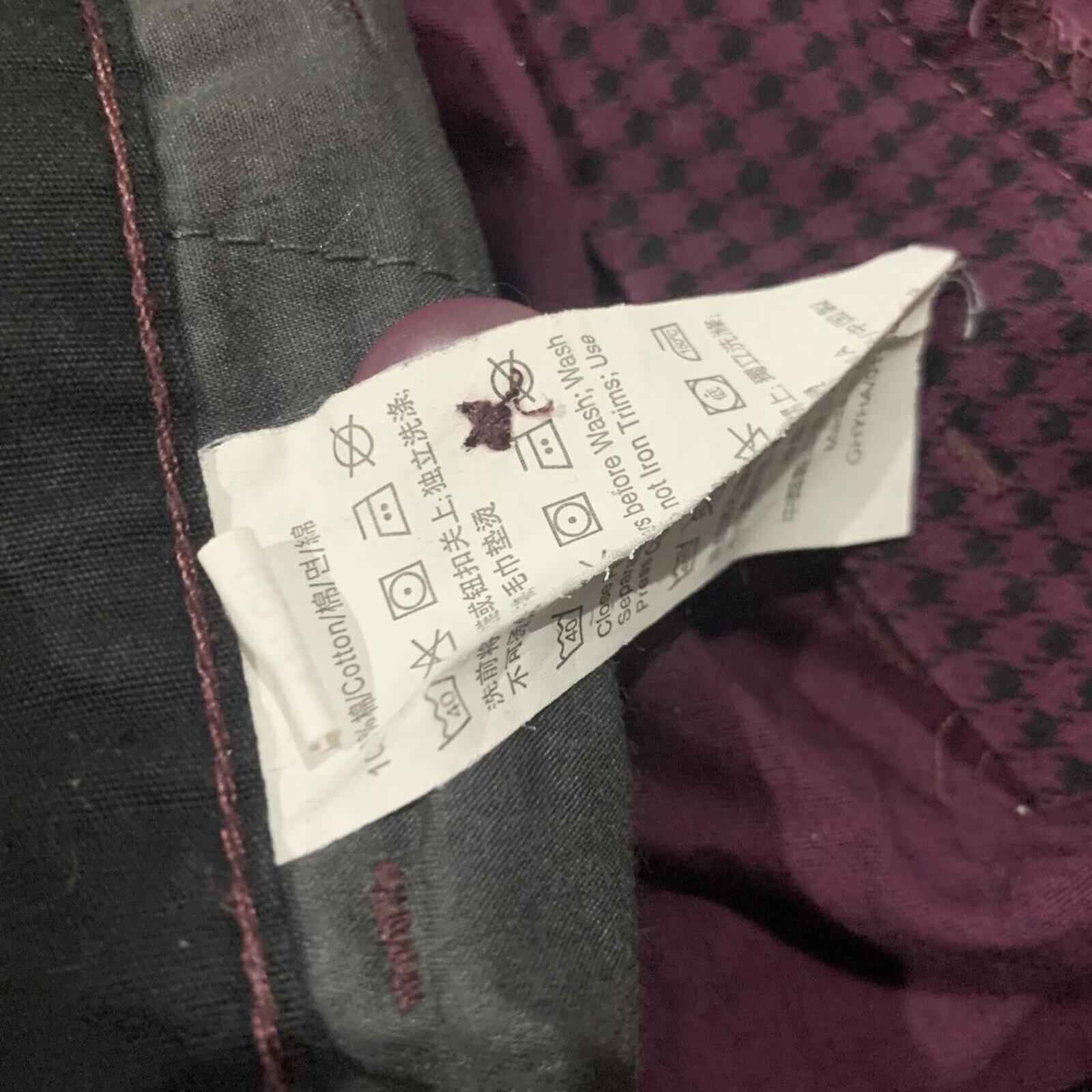 Giordano Mens Shorts Size 38 Purple Check Pri T Chino Pockets Casual