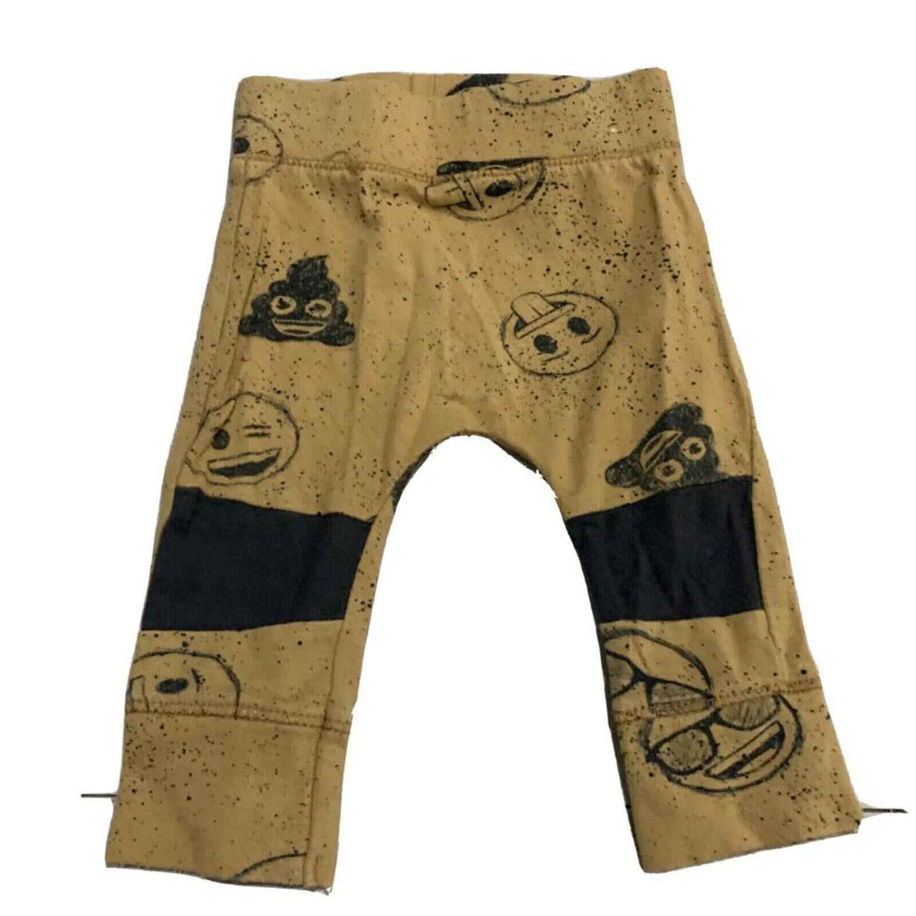 Emoji Baby Pants with Smiley Face Print