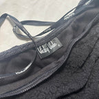 Vicky Vale Black Pleated Layered Skirt Size 8 Vintage Y2K Goth Summer