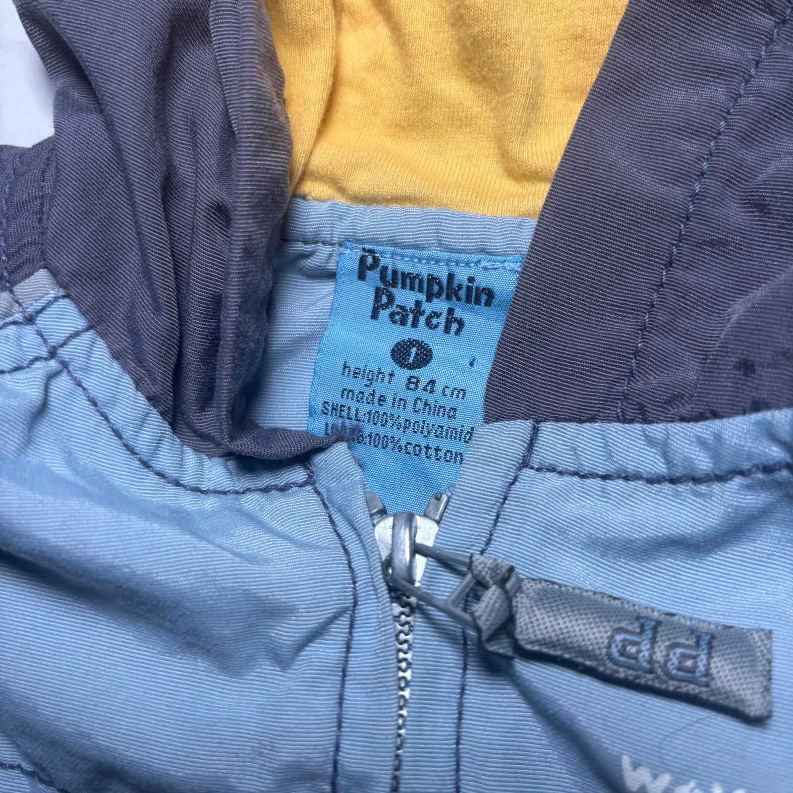 Pumpkin Patch Baby Toddler Hooded Jacket Size 1 84cm Lightweight Windbreaker