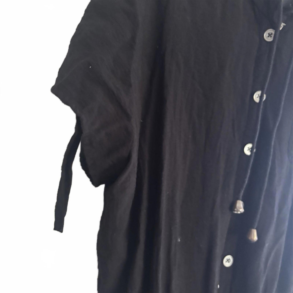 Old Skool Sportsgirl Sleeveless Hooded Jumper Dress  Size 12 Button Up - Come Sell Nearly Anything