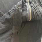 Lollipop Black Cotton Women's Top Size 12 with Asymmetric Zipper - Come Sell Nearly Anything