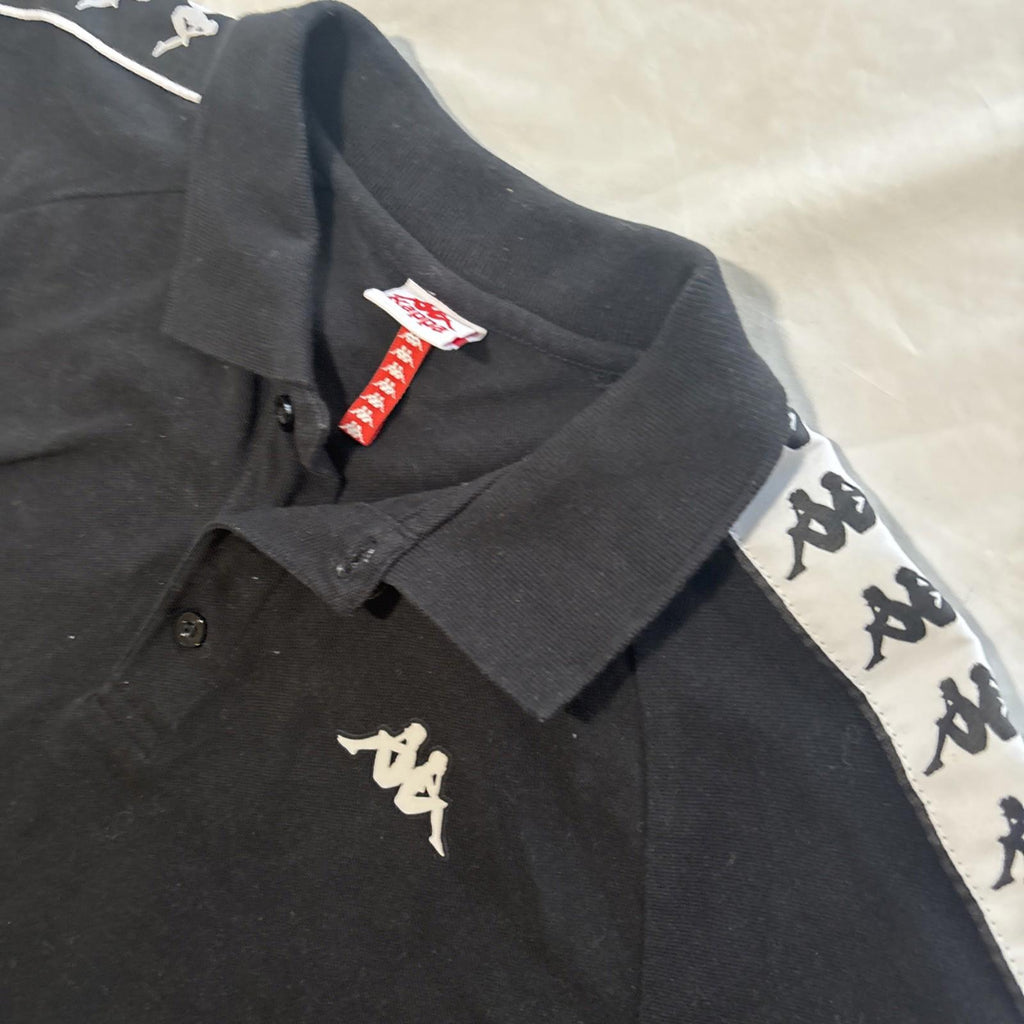 Kappa Men's Polo Shirt Black Size XL Y2K Streetwear Sport Casual