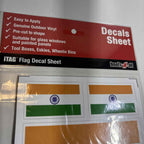 India Flag Stickers x4 3" & 2" Car Vinyl Decals