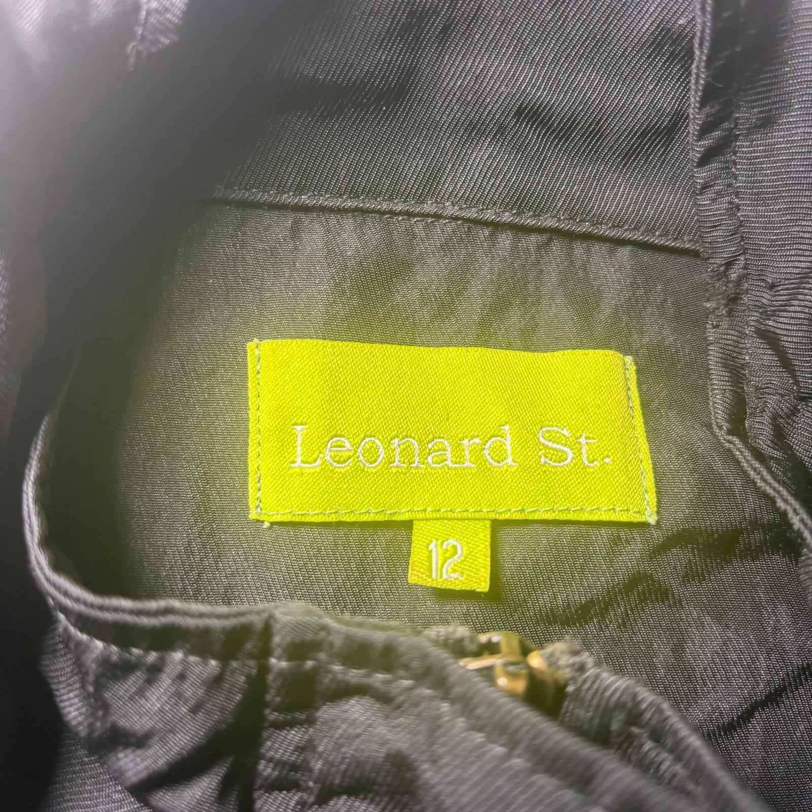 Leonard St. Women's Black Nylon Jacket Size 12 Medium Lightweight Outerwear - Come Sell Nearly Anything