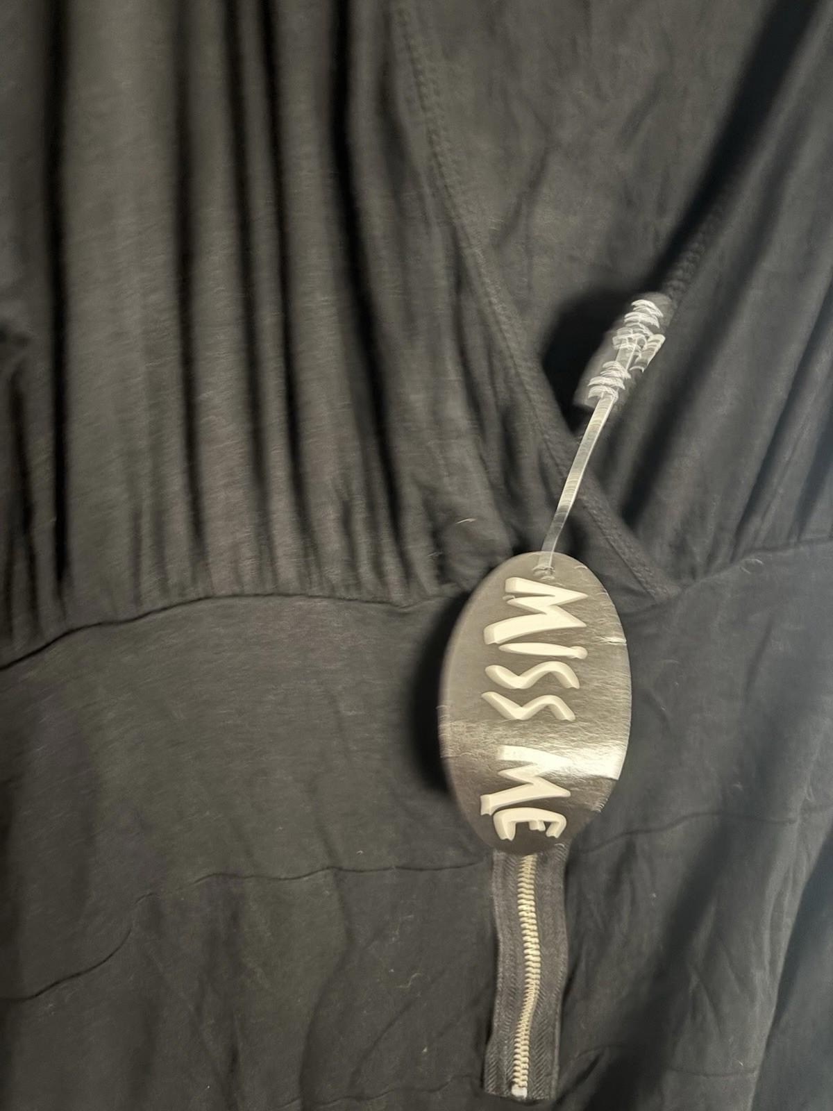 Black Zip Front Dress BNWT Miiss ME Size 14 Vintage Y2k Business Preppy - Come Sell Nearly Anything