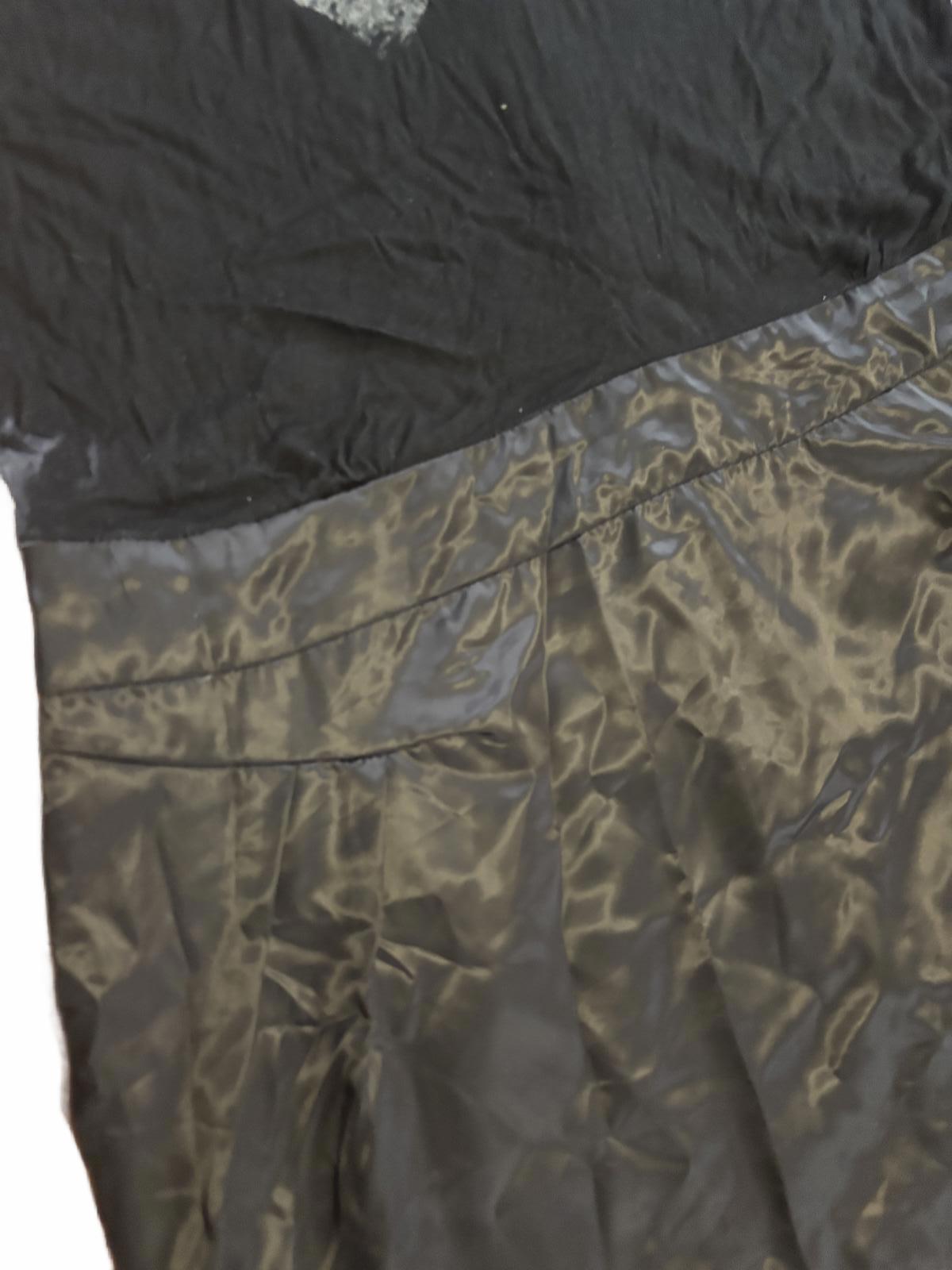 Living Doll Women's Black and Gray Mixed Material Dress Size 14 - Come Sell Nearly Anything