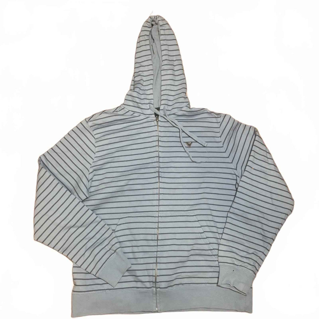 Guess Men's Striped Zip-Up Hoodie