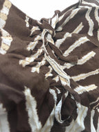 Bandolera Woman Medium Brown Patterned Midi Dress - Come Sell Nearly Anything