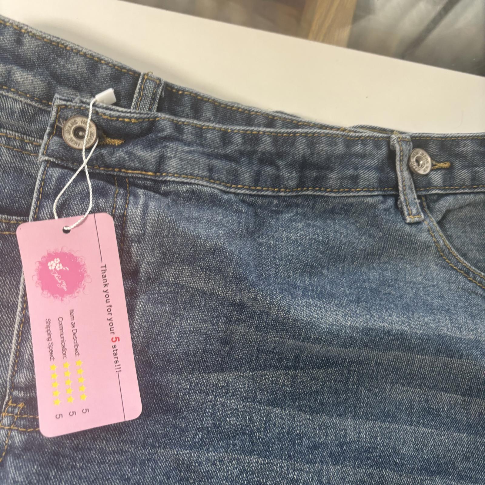 Distressed Denim Skirt Women's Size 2XL - Come Sell Nearly Anything