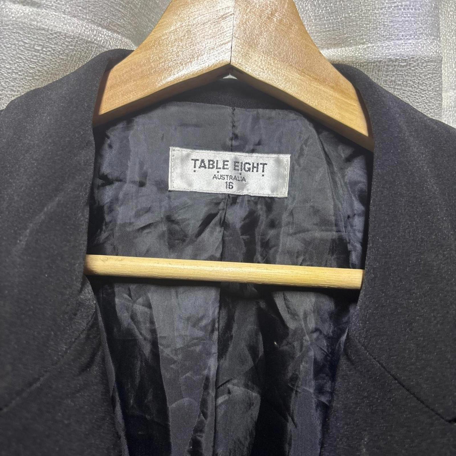 Vintage table 8 Black Size 16 Jackey / Blazer with trim back / shoulders - Come Sell Nearly Anything