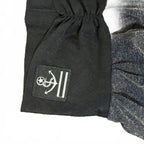 Women's Black and Metallic Elastic Waist Skirt with Anchor Patch VTG - Come Sell Nearly Anything