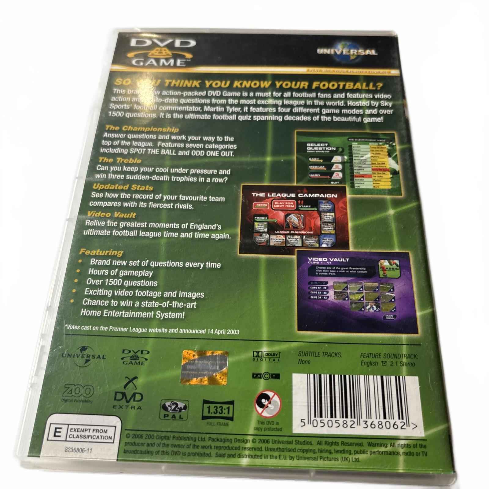 Interactive Championship Challenge 2 [DVD] Martin Tyler Football Soccer Game Tri