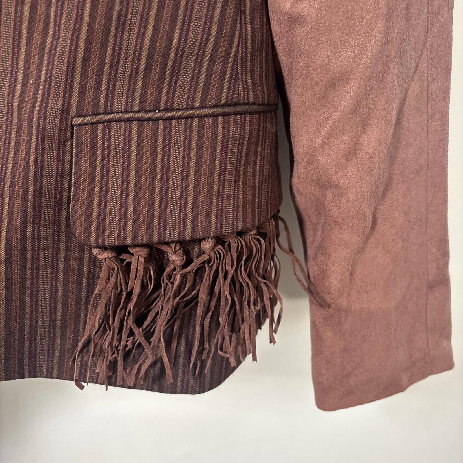 Covers Australia Women's Brown Pinstripe Blazer Size 12 - Come Sell Nearly Anything