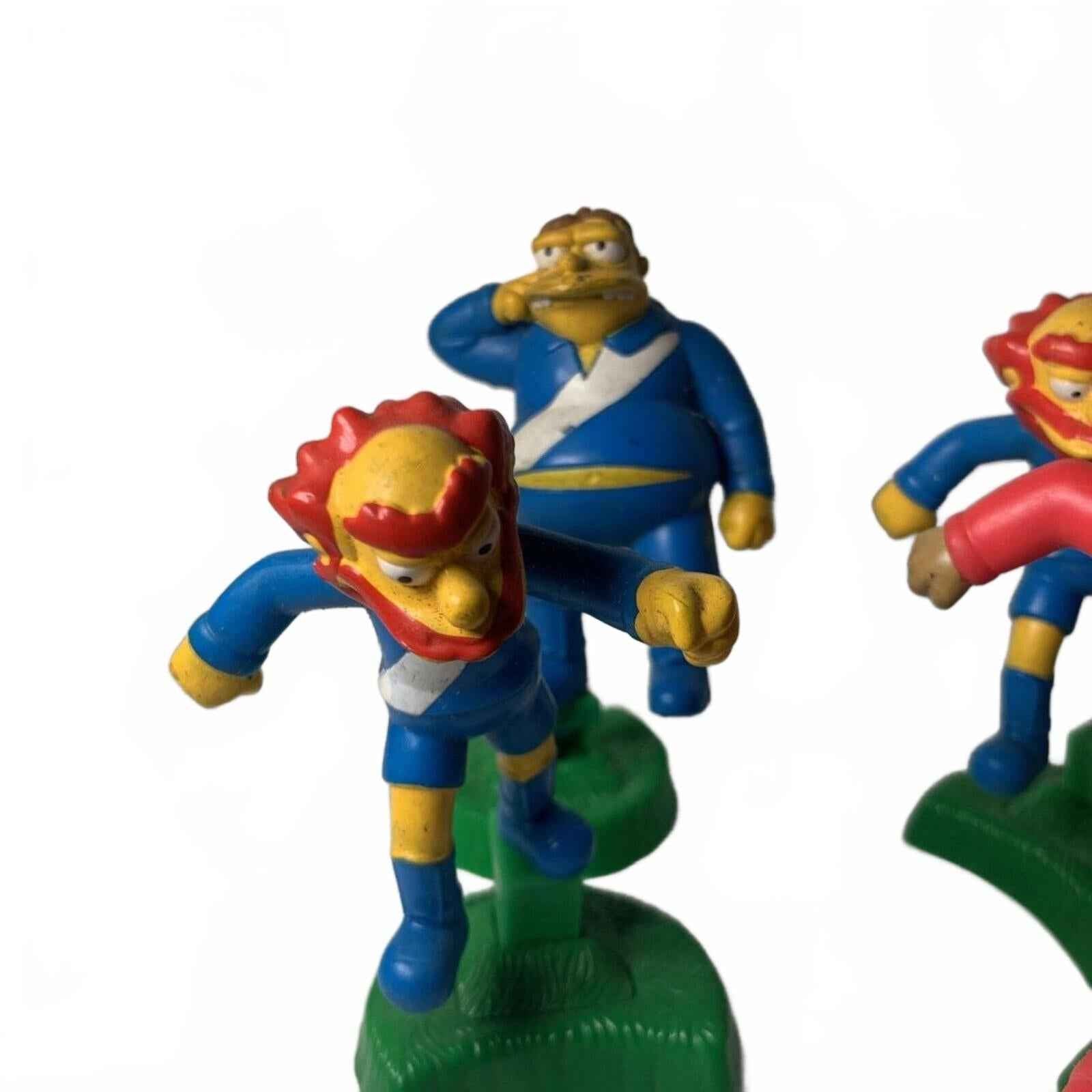 The Simpsons Soccer Burger King Table Football Toy Figures Bart Lisa Krusty Set.