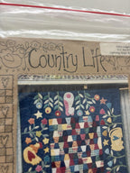 The Chook Shed - Country Life - Patchwork Wall Hanger Sew Stitch Vintage Craft - Come Sell Nearly Anything