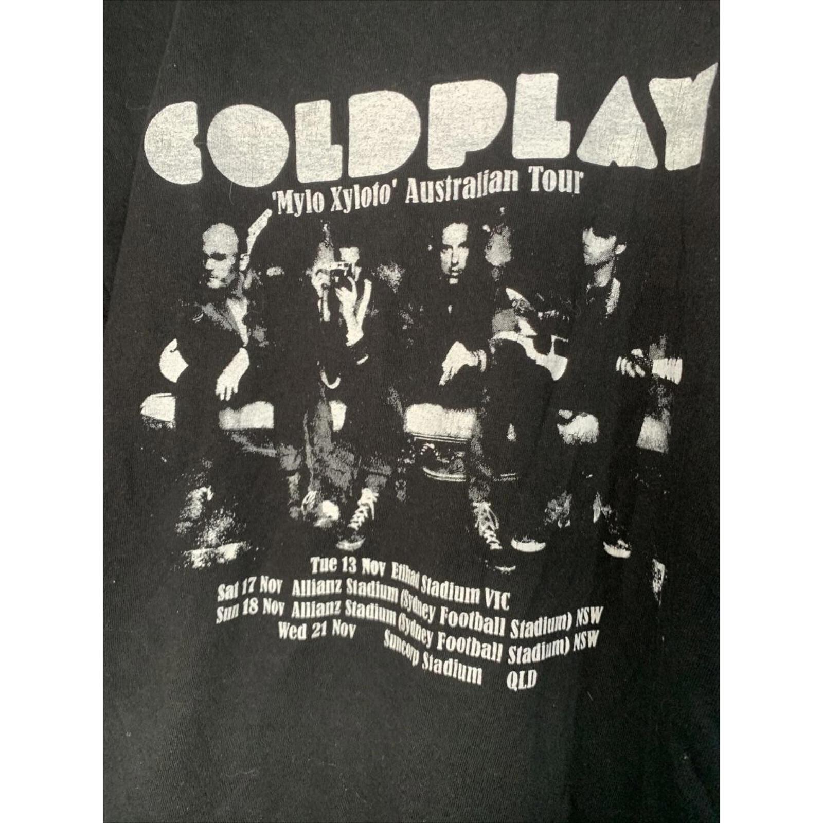 Vintage Coldplay Australia Tour T-Shirt 2011 Mylo Xyloto Small - Come Sell Nearly Anything