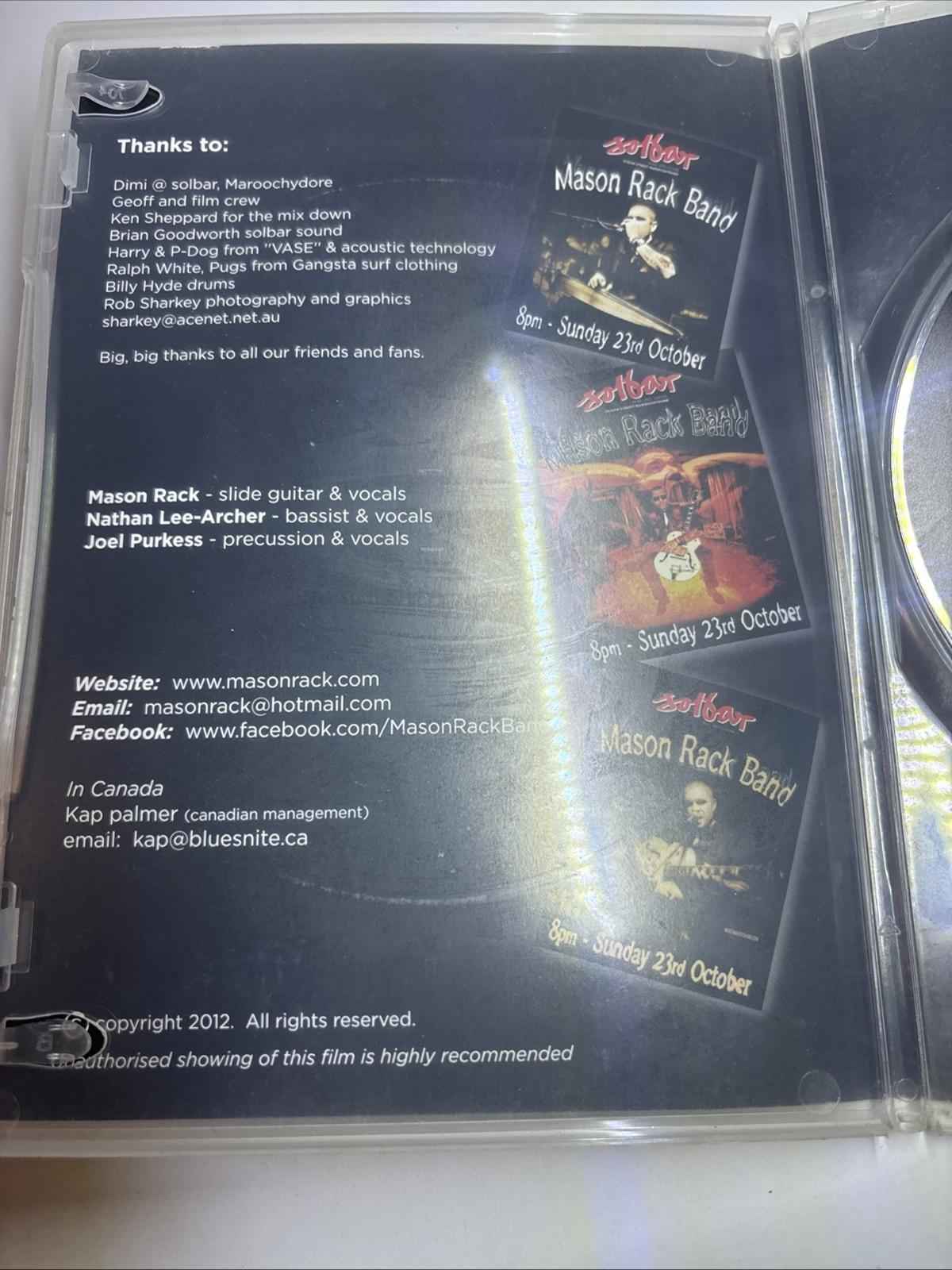 The Mason Rack Band DVD Live At Solbar