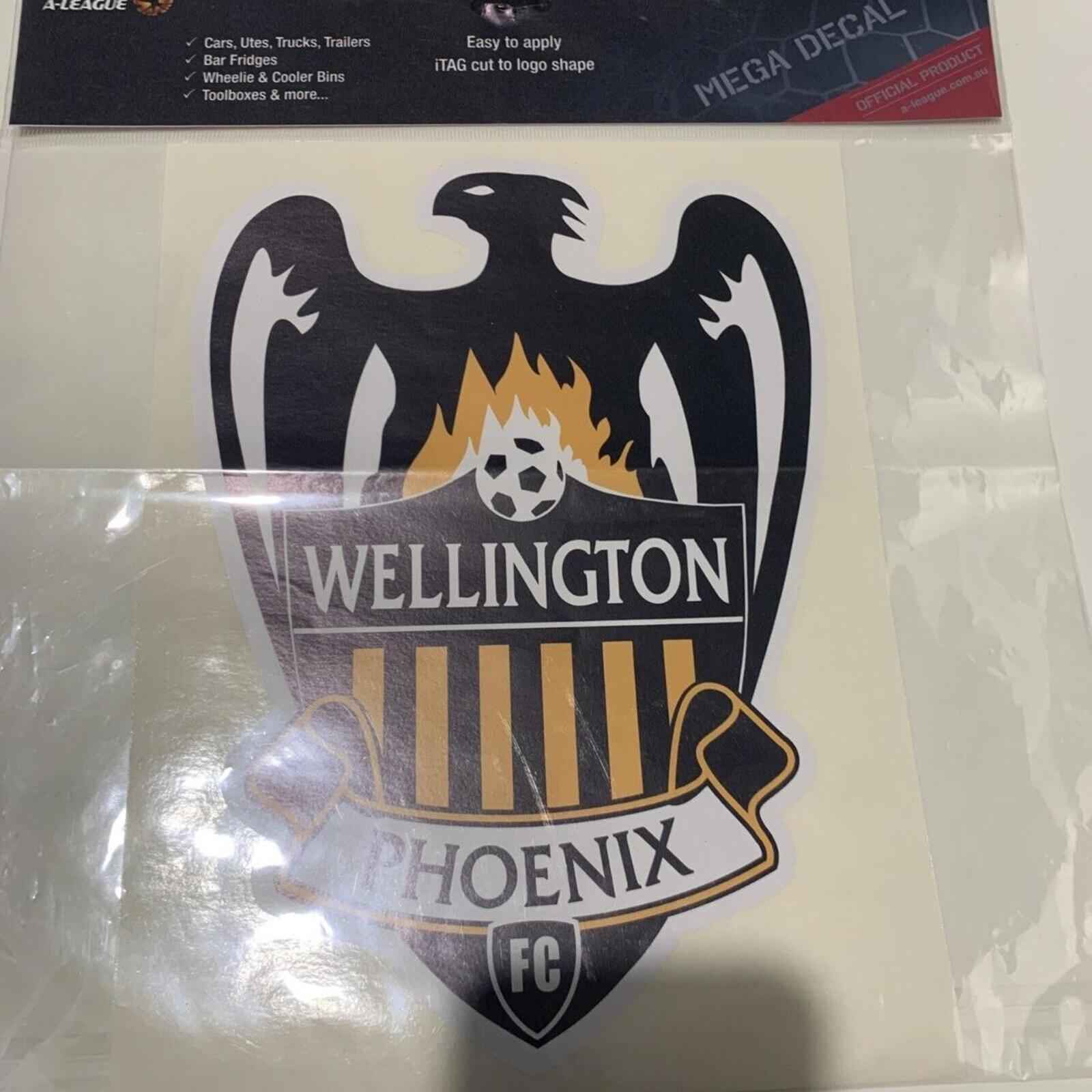 Wellington Phoenix A-League Supersized Mega Team Car Logo Sticker 25cm