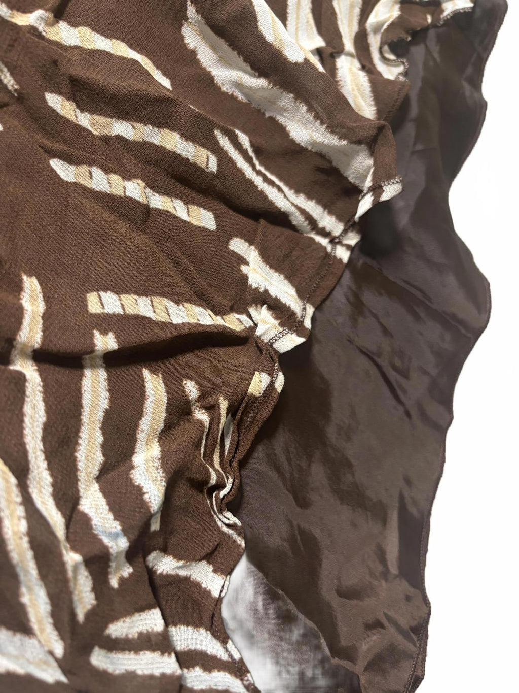 Bandolera Woman Medium Brown Patterned Midi Dress - Come Sell Nearly Anything