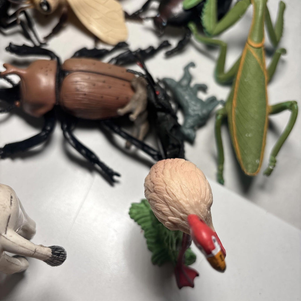 Vintage Farm Safari Domestic Wildlife Animal Bundle Plastic Toys Pretend Play