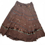 Black Butterfly Womens Brown Embellished Skirt Size 2 Vintage Y2K