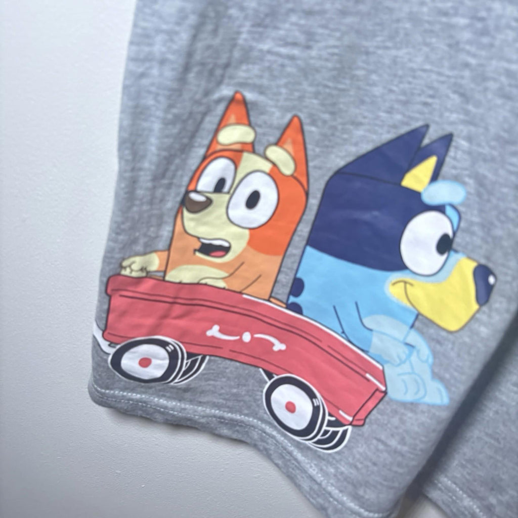 Bluey Large Grey Graphic T-Shirt Menswear Cartoon Dog Print - Come Sell Nearly Anything