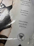 Bas nylon voile Lycra Black  mat PHILIPPE MATIGNON Taille Sheer Hold UPS L New