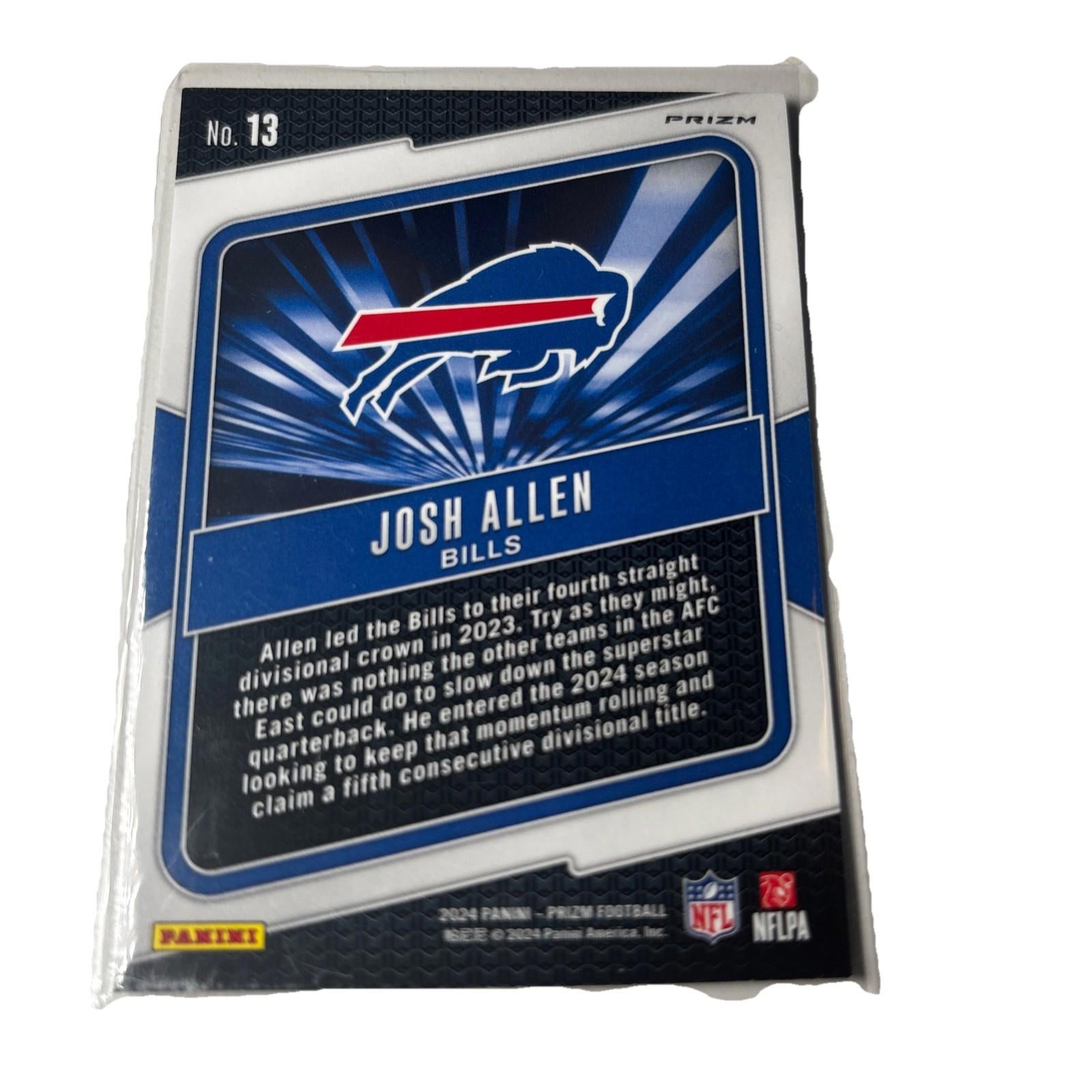 2024 Panini Prizm - Hype Green Prizm #13 Josh Allen - Buffalo Bills