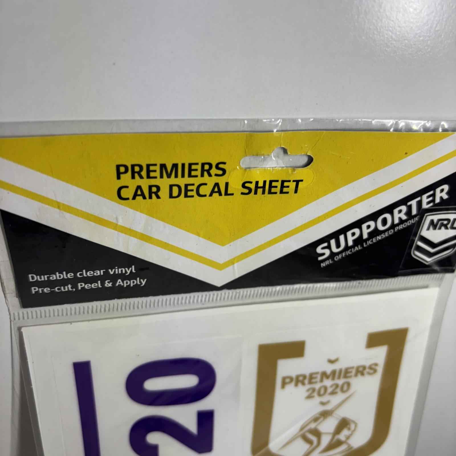 Melbourne Storm NRL 2020 Premiers Premiership 3 Logo Decals Stickers