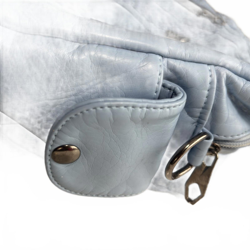 Light Blue Women's Shoulder Bag with Braided Detailing - Come Sell Nearly Anything