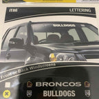 Canterbury Bulldogs BIG Car Window Decal Vinyl Sticker LETTERING Mancave Gifts.