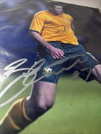 Signed Socceroos Sydney FC 28cm x 18cm Photo - Brett Emerton - Proof COA